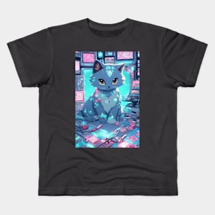 Anime cat doctor Kawaii cat surgeon cute kitty Kids T-Shirt